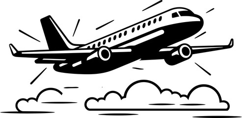 Jetset Sketch Playful Air Travel Design Doodle Flight Path Whimsical Plane Symbol