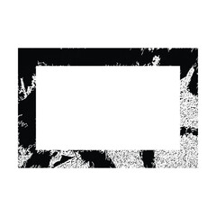 Frame border grunge shape icon, rectangle decorative doodle element for design in vector illustration