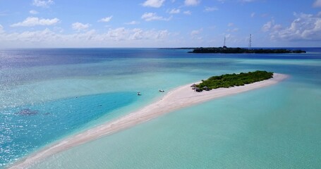 Fototapeta premium Aerial view of islands surrounded by ocean