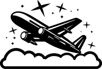 Airborne Artistry Doodled Flight Icon Doodle Dreams Sketchy Airplane Symbol