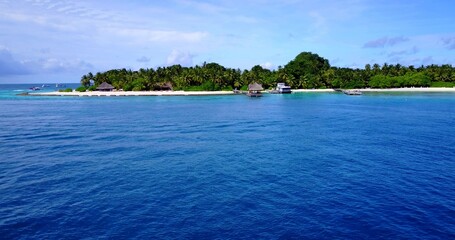 Scenic view of the beautiful Maldives in the tranquil Indian ocean