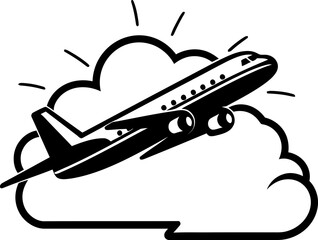 Sketchy Soar Playful Plane Illustration Air Doodle Sketchy Flight Symbol
