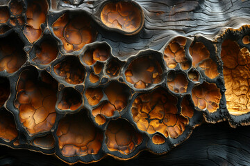 Detailed close up of tree trunk with pores macro nature wallpaper background