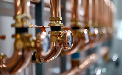 Heating Infrastructure: Modern Boiler Room Plumbing Services - 785172819