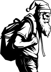 Overworked Santa Sack bearing Emblem Dreary Kris Kringle Shoulder Bag Logo