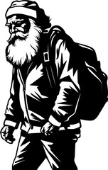 Exhausted Kris Kringle Weary Sack Emblem Santas Burden Shoulder Bag Logo