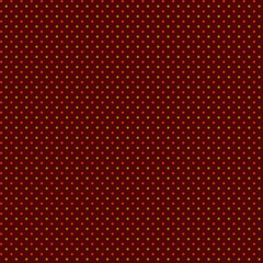 Red and yellow polka dots on a dark red brown background Cute delicate geometric fabric seamless pattern Simple rustical style © Olga