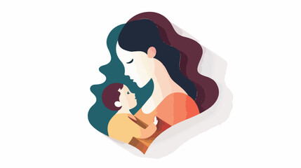 Flat modern design with shadow Icon mother