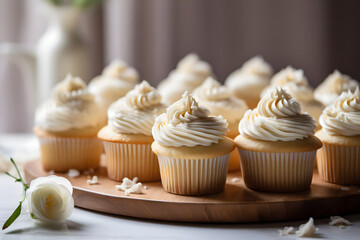 Vanilla Cupcakes, Fluffy and sweet cupcakes with a delicate vanilla flavor