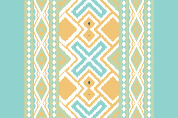 Obraz premium Ethnic abstract ikat art. Aztec ornament print. geometric ethnic pattern seamless color oriental. Design for background ,curtain, carpet, wallpaper, clothing, wrapping, Batik, vector illustration.