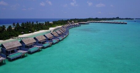 Beautiful view of an island with a sea on a sunny day