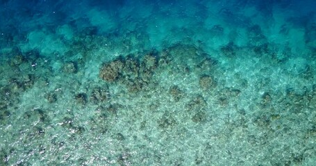 Top view of sea water in Asia