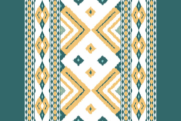 Ikat Fabric Paisley Embroidery Background. Ikat Damask Geometric Ethnic Oriental Pattern traditional.aztec Style Abstract Vector illustration.design for Texture,fabric,clothing,wrapping,sarong.