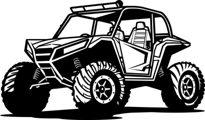 Trail Trekker UTV Logo Icon for Nature Lovers Sport Vehicle Maverick Emblematic UTV Design