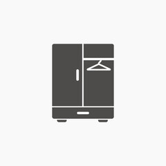 wardrobe icon vector. furniture flat symbol sign