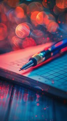 An image blending a notebook with goals listed and a pen, with a ticking clock, symbolizing the planning and timing of achieving life s objectives  Color Grading Complementary Color