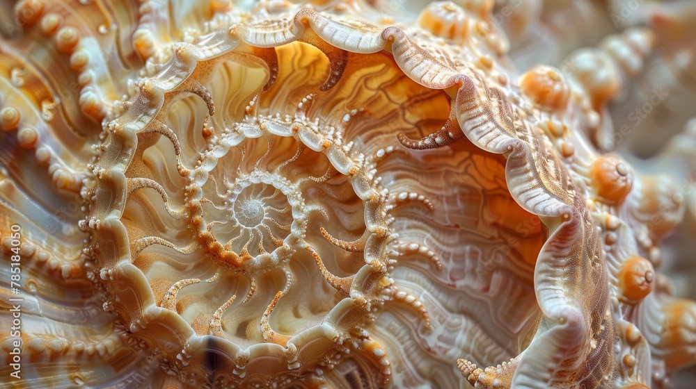 Poster abstract macro: a macro photo of a seashell