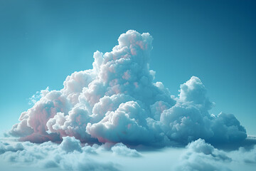 Partly cloudy weather symbol,
A blue sky with clouds and a white cloud with the word cloud on it
 - obrazy, fototapety, plakaty