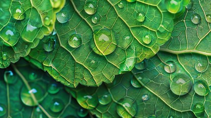 Close-up Leaves: A photo capturing the intricate network of veins on a leaf