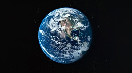 Earth Globe: A photo of the Earth from space, showcasing its stunning blue oceans and white clouds