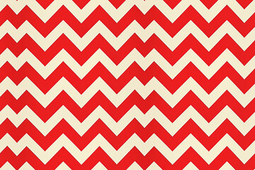 Retro-style chevron pattern in bold red and white