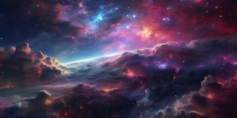 Fototapeta premium Swirling Clouds of Color in a Distant Galaxy