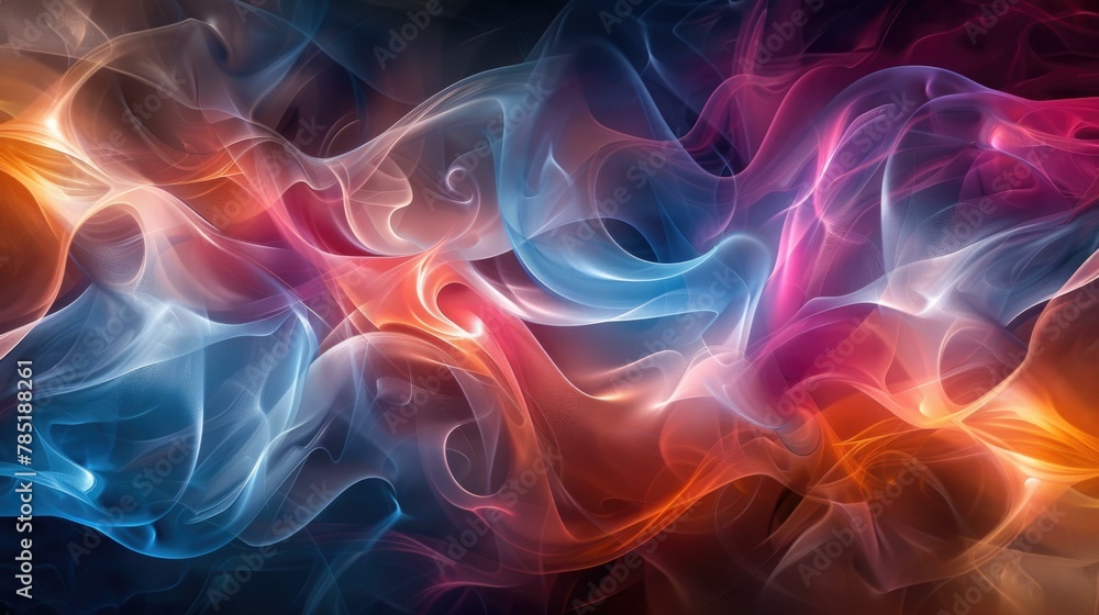Canvas Prints a colorful abstract background with smoke in it. ai.