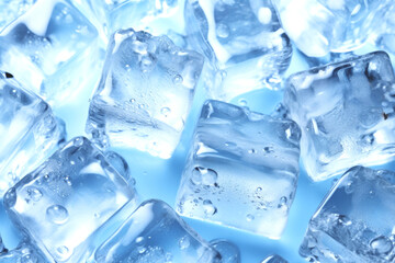 Ice Cubes With Water Droplets AI generated