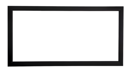 Sleek Black Border Frame, Specifically Crafted for Landscape Images, Presented as A Transparent PNG for Effortless Incorporation into Various Design Contexts