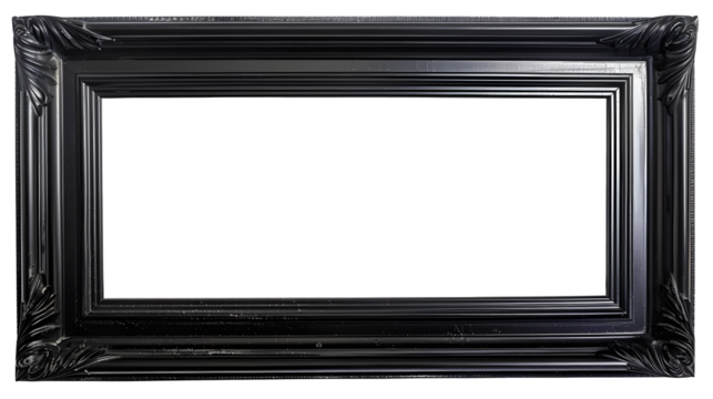 Sophisticated Black Picture Frame, Designed to Complement Any Landscape, Ideal for Enhancing Digital Artworks