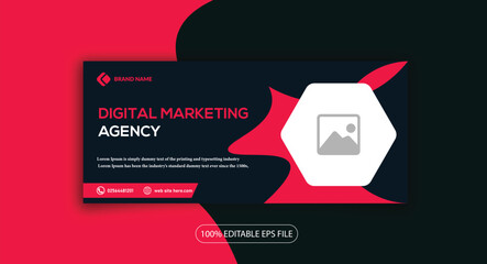Digital Marketing Agency web banner facebook cover social media design template