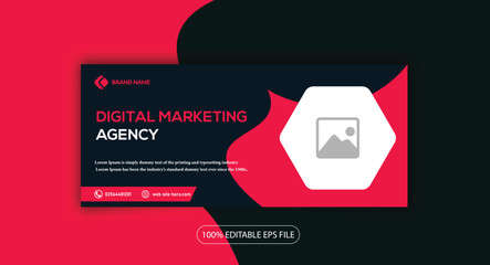 Digital Marketing Agency web banner facebook cover social media design template