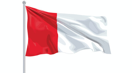 Naklejka na ściany i meble National flag with white background Flat vector isolated