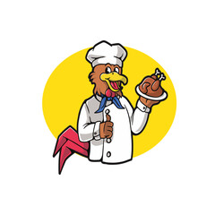 mascot logo chicken good for brand and branding