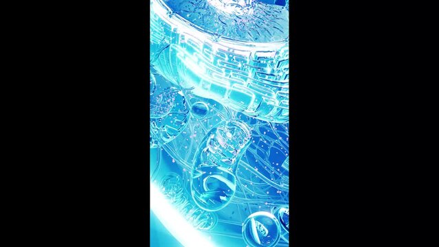 Conceptual animation of the biological cell and the mitochondria