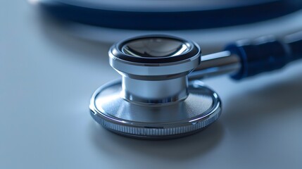 Stethoscope on Plain Background Representing Medical Expertise and Patient Care