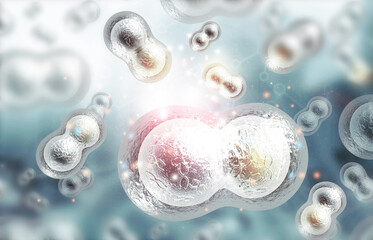 Human cells abstract background. 3d illustration..