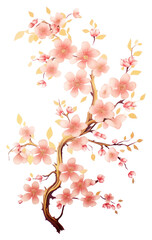 Fototapeta premium PNG Cherry blossom flower plant springtime. AI generated Image by rawpixel.