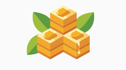 Honeycomb honey icon on white background. honeycomb 