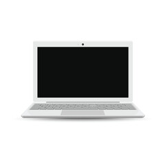 Realistic laptop computer isolated on white background