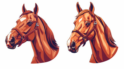 Horse Head Vector Illustration Horses Face Equestrian