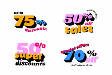 Colorful Lettering Sale Label Collection_4