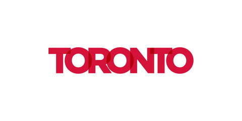 Obraz premium Toronto in the Canada emblem. The design features a geometric style, vector illustration with bold typography in a modern font. The graphic slogan lettering.