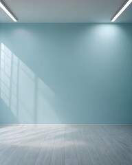 Empty room with windows, Empty room shadow wallpaper, Minimalistic abstract background for product presentation with light