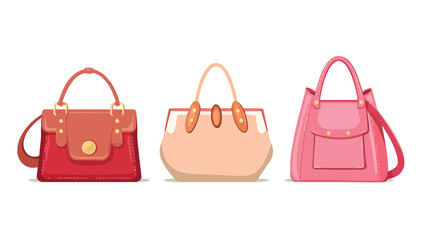 Women bag. Flat handbag. Stylish purse. Personal 