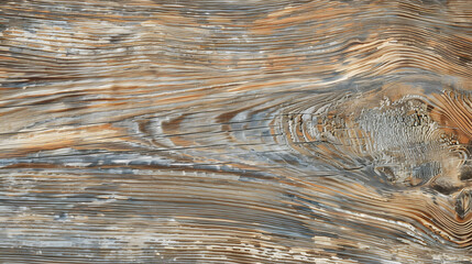 Natural wood grain texture with brown and gray tones. Close-up shot for organic background and pattern design