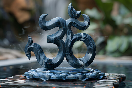  3D Ohm Symbol,
The Om or Aum symbol of Hinduism and Buddhism