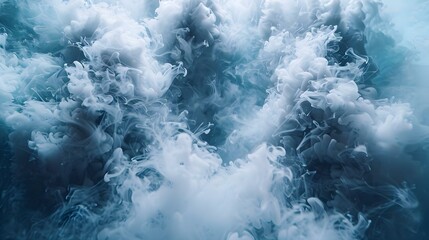 Etheric Blue Smoke Swirls - Abstract Minimalist Backdrop. Concept Abstract Art, Minimalist Decor, Blue Smoke, Ethereal Atmosphere