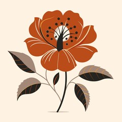 abstraction generated AI vector flower