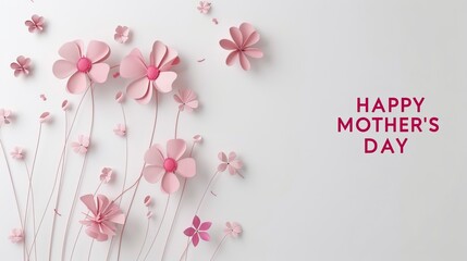 Happy Mother's Day. Combined with the text "Happy Mother's Day" Banner. Happy Mother's day Image.